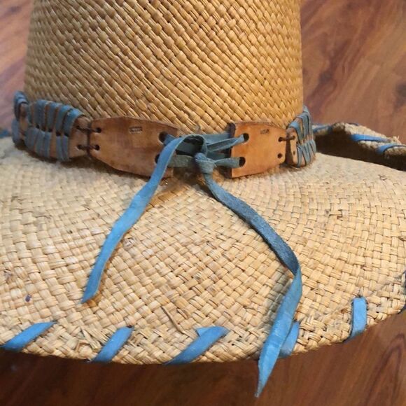 Bullhide beige and turquoise cowboy hat S
